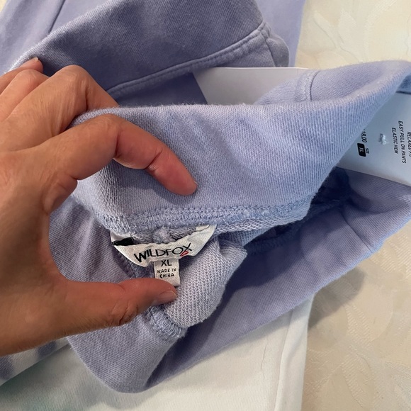 NWT Wildfox Sherbet Tie Dye Hoodie Matching Bottoms SET Color Peri Shibori Sz XL - Picture 14 of 15